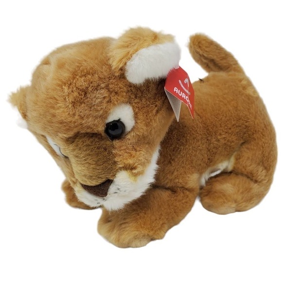 Aurora Babies Panthera Leo Lion Realistic Plush Stuffed Animal 10 Inches - Picture 1 of 7